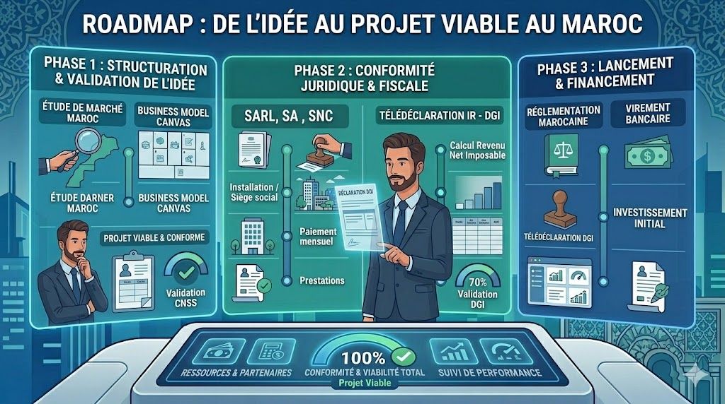 Couverture : Les étapes clés pour passer de l’idée au projet viable au Maroc
