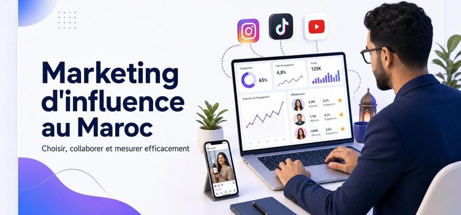 Couverture : Marketing d'influence au Maroc : comment choisir les bons influenceurs et mesurer le ROI de vos campagnes
