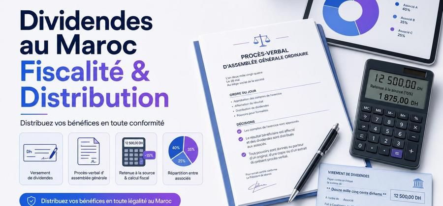 Dividendes au Maroc : fiscalité, distribution et obligations pour les associés