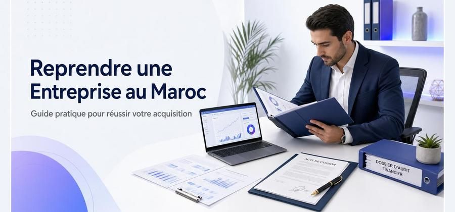 Couverture : Reprendre une entreprise au Maroc : guide pratique pour réussir votre acquisition