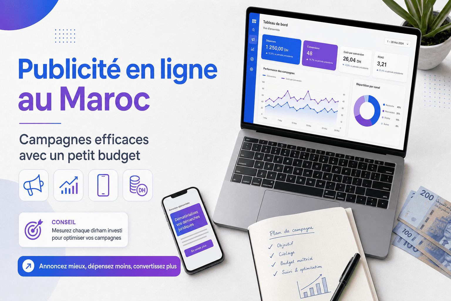 Publicité en ligne au Maroc : comment lancer des campagnes efficaces avec un petit budget