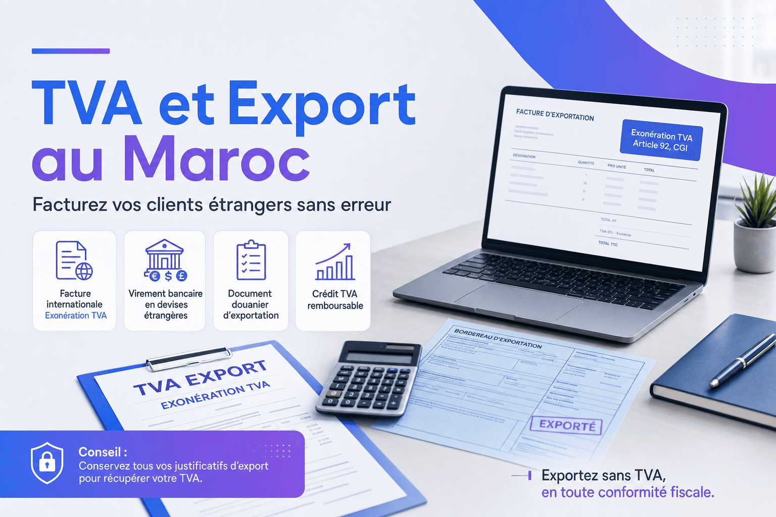 Pricing et TVA à l'export au Maroc : comment facturer vos clients étrangers sans erreur fiscale