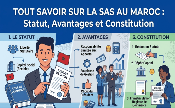 Couverture : Tout savoir sur la SAS au Maroc : statut, avantages et constitution